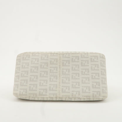 FENDI Mini Mamma Baguette Zucchino Canvas Leather Shoulder Bag