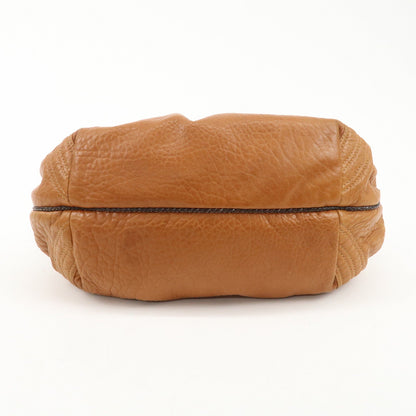 FENDI Leather Mini Spy Bag Hand Bag Brown Dark Brown 8BL078