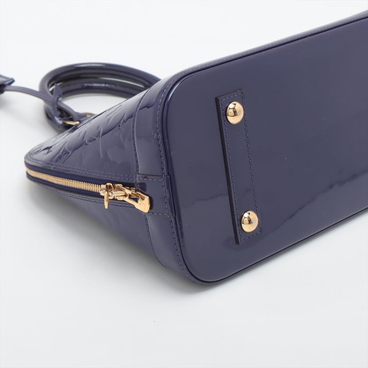 LOUIS VUITTON Alma Handbag in Monogram Vernis Sapphire