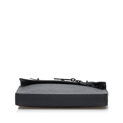 Black Louis Vuitton Monogram Taurillon Pochette Steamer Clutch Bag