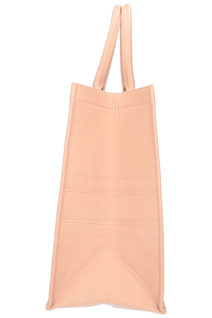 Christian Dior Calfskin Embossed Book Tote Rose Des Vents