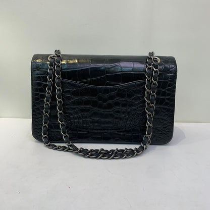 Chanel Black Alligator Medium Double Flap