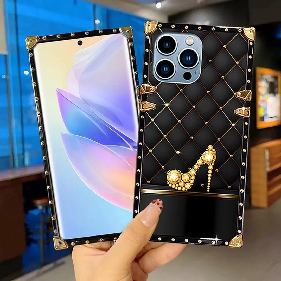 Luxury Diamond   square phone case for samsung