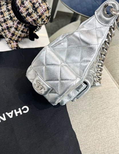Chanel 25C Metallic Hobo Shoulder Bag