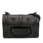 Black Dior Medium Embossed Calfskin Studded Jadior Chain Flap Shoulder Bag