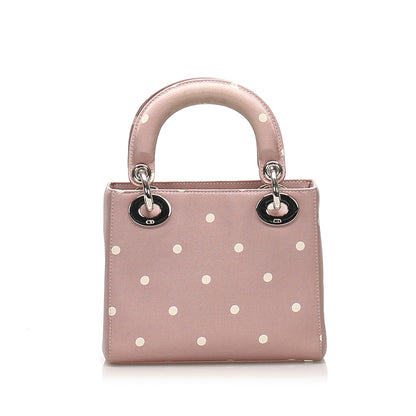 Dior Lady Dior Nylon Leather Shoulder Bag