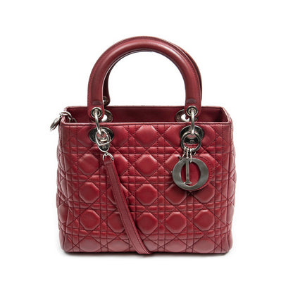 Dior Lady Dior Leather Shoulder Bag