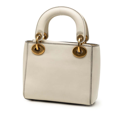 White Dior Dioramour Niki De Saint Phalle Mini Calfskin Lady Dior Satchel