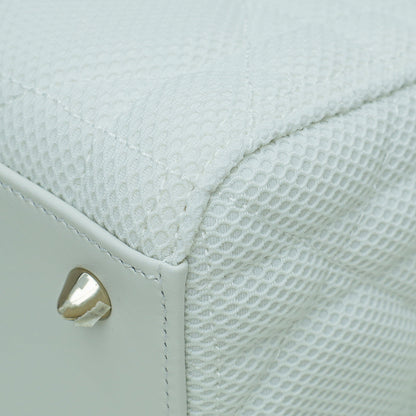 Christian Dior White Lady Dior Mesh Medium Bag