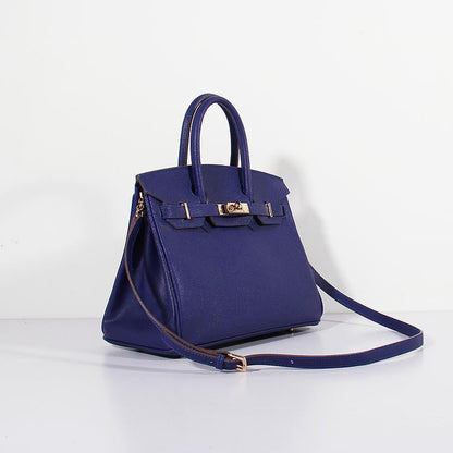 Luxury Hermes 30Cm Birkin Bag Epsom Leather With Strap Electric Blue Gold