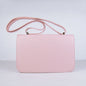 Luxury Hermes Calf Leather Message Bag Pink Silver