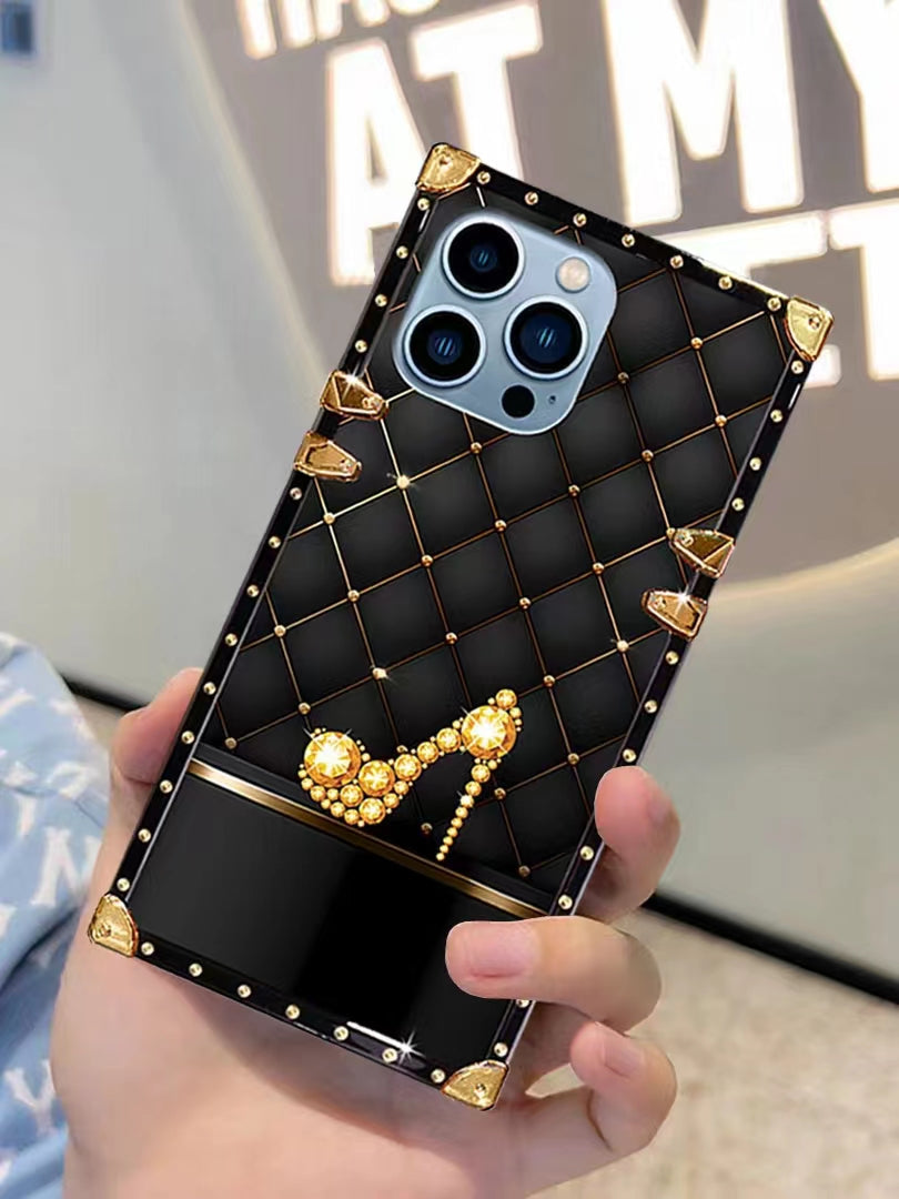 Luxury Diamond   square phone case for samsung