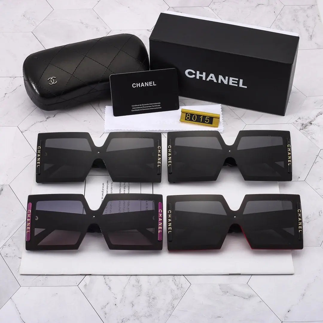 4 COLORS LARGE SIZE SQUARE SUNGLASSES FOR FEMALE