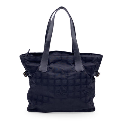 Chanel Black Nylon New Travel Line Tote Shoulder Bag 2000S