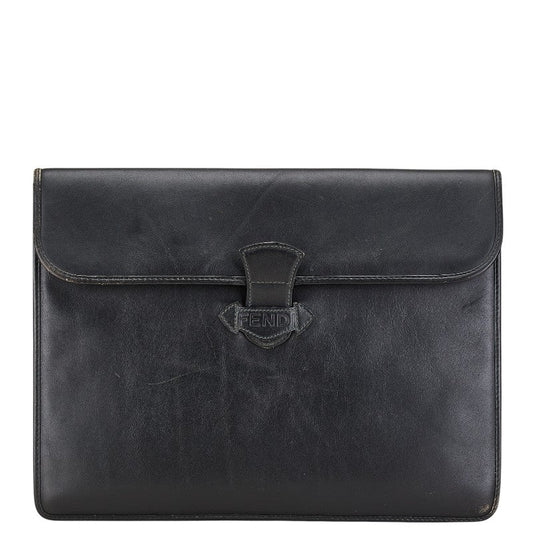 Fendi Luxury Leather Red Clutch Style 2