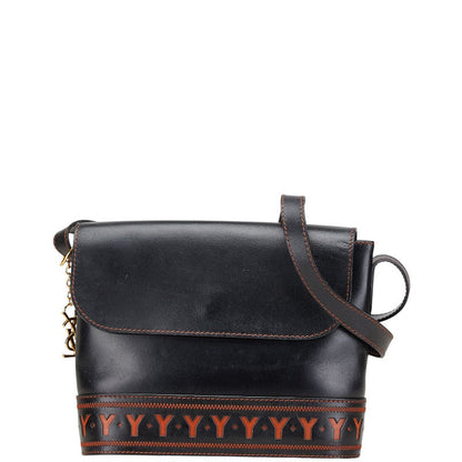 Saint Laurent YSL Cutout Leather Shoulder Bag