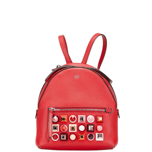 Fendi Luxury Leather Red Backpack Style 5