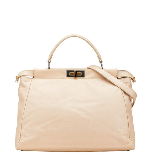 Fendi Peekaboo Leather Red Handbag Style 32