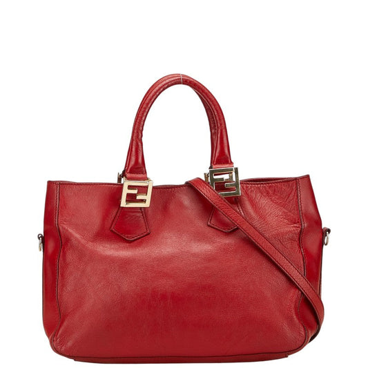 Fendi Luxury Leather Red Handbag Style 40