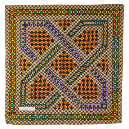 Saint Laurent Geometric Pattern Silk Scarf