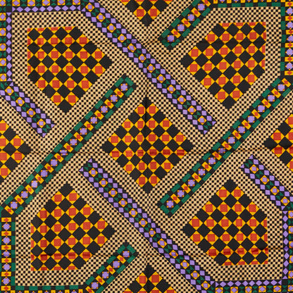 Saint Laurent Geometric Pattern Silk Scarf