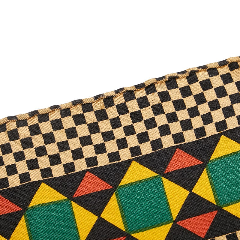Saint Laurent Geometric Pattern Silk Scarf