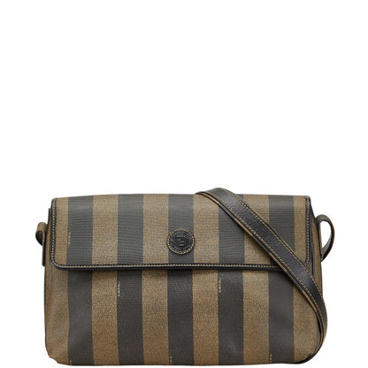 Fendi Pequin Pvc Leather Shoulder Bag