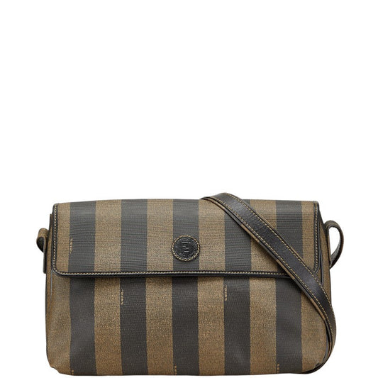 Fendi Pequin Pvc Leather Shoulder Bag