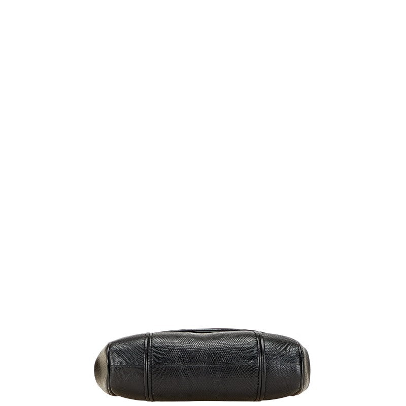 Saint Laurent Lizard Embossed Leather Shoulder Bag