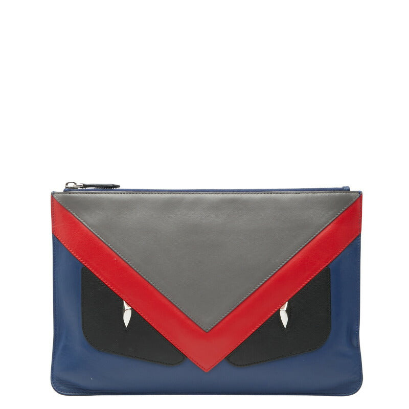 Fendi Bag Bugs Monster Leather Clutch Bag