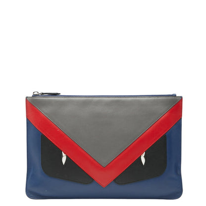 Fendi Bag Bugs Monster Leather Clutch Bag