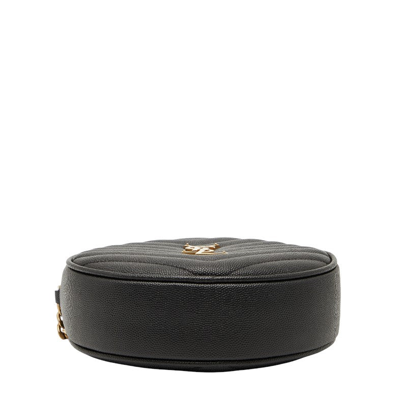 Saint Laurent Vinyle YSL Logo Calfskin Chain Shoulder Bag
