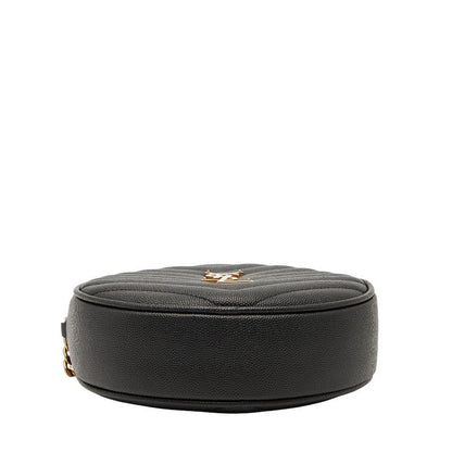 Saint Laurent Vinyle YSL Logo Calfskin Chain Shoulder Bag