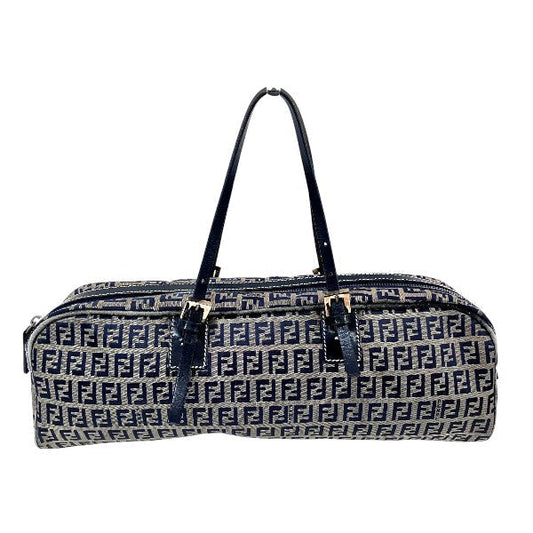 Fendi Zucchino Nylon Leather Handbag