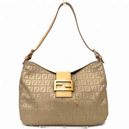 Fendi Canvas Leather Shoulder Bag