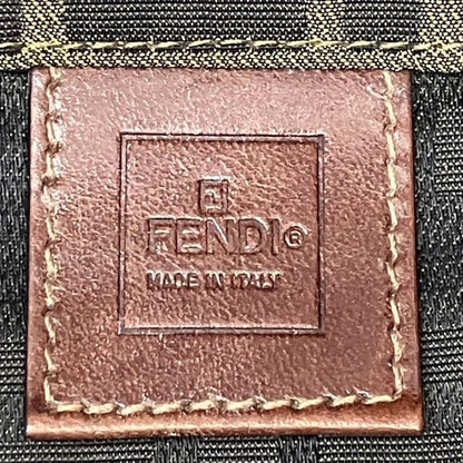 Fendi Zucca Canvas Leather Tote Bag