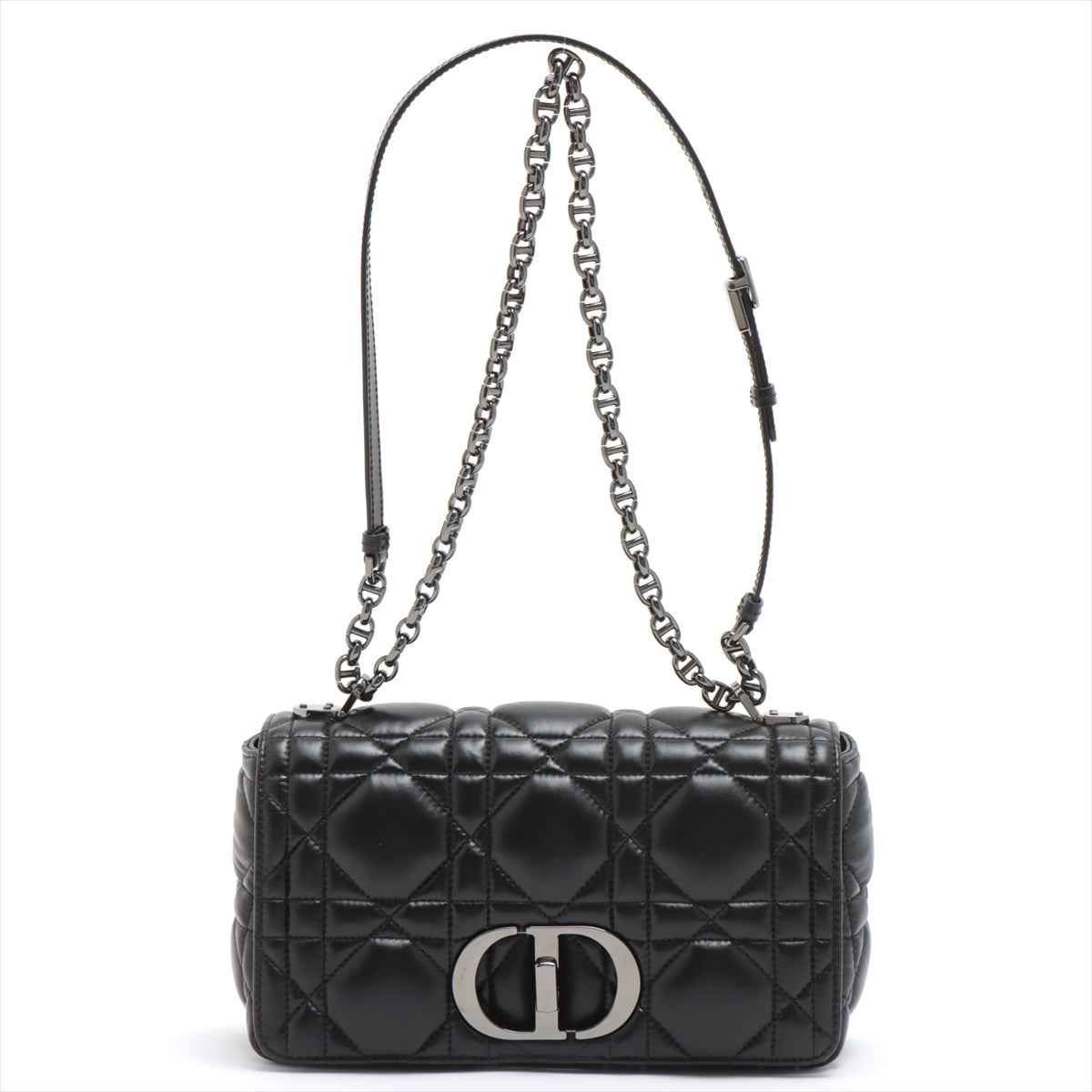 Dior Caro Leather Shoulder Bag Black