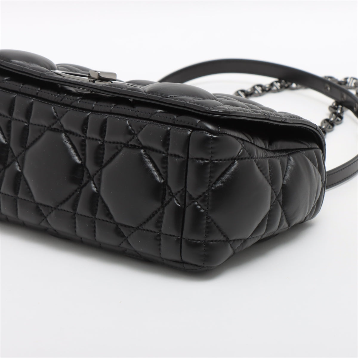 Dior Caro Leather Shoulder Bag Black