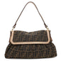 FENDI ?Zucca Pattern one belt Brown8BR445 Canvas Leather