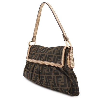 FENDI ?Zucca Pattern one belt Brown8BR445 Canvas Leather