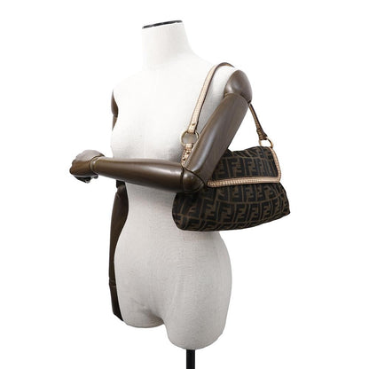 FENDI ?Zucca Pattern one belt Brown8BR445 Canvas Leather