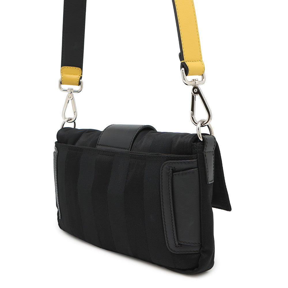 FENDI ?Pecan Bucket for Men Black/Yellow7VA472 Nylon Leather