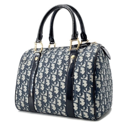Dior Trotter Travel Bag Navy PVC Patent Leather