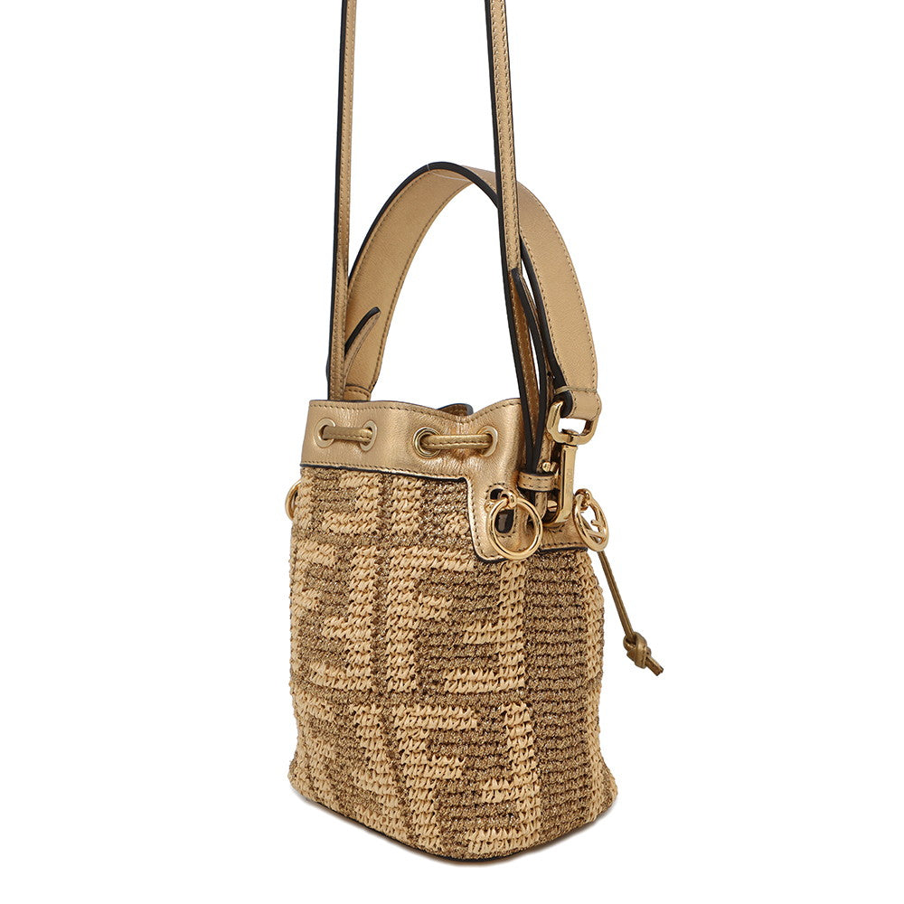 FENDI ?Montresor Gold8BS010 Straw Leather Size Mini