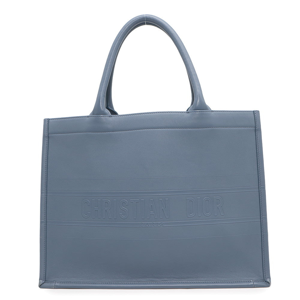 Dior Book tote BlueM1296ZGSB Calf Leather Size Medium