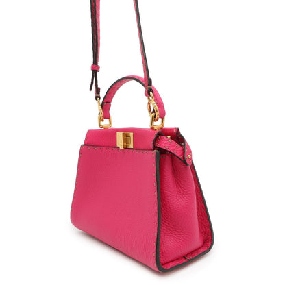 FENDI ?Selleria Peekaboo 2wayBag Pink8BN244 Leather Size Mini