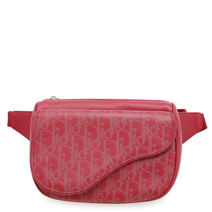 Dior Galaxy Saddle Crossbody Bag Red Leather