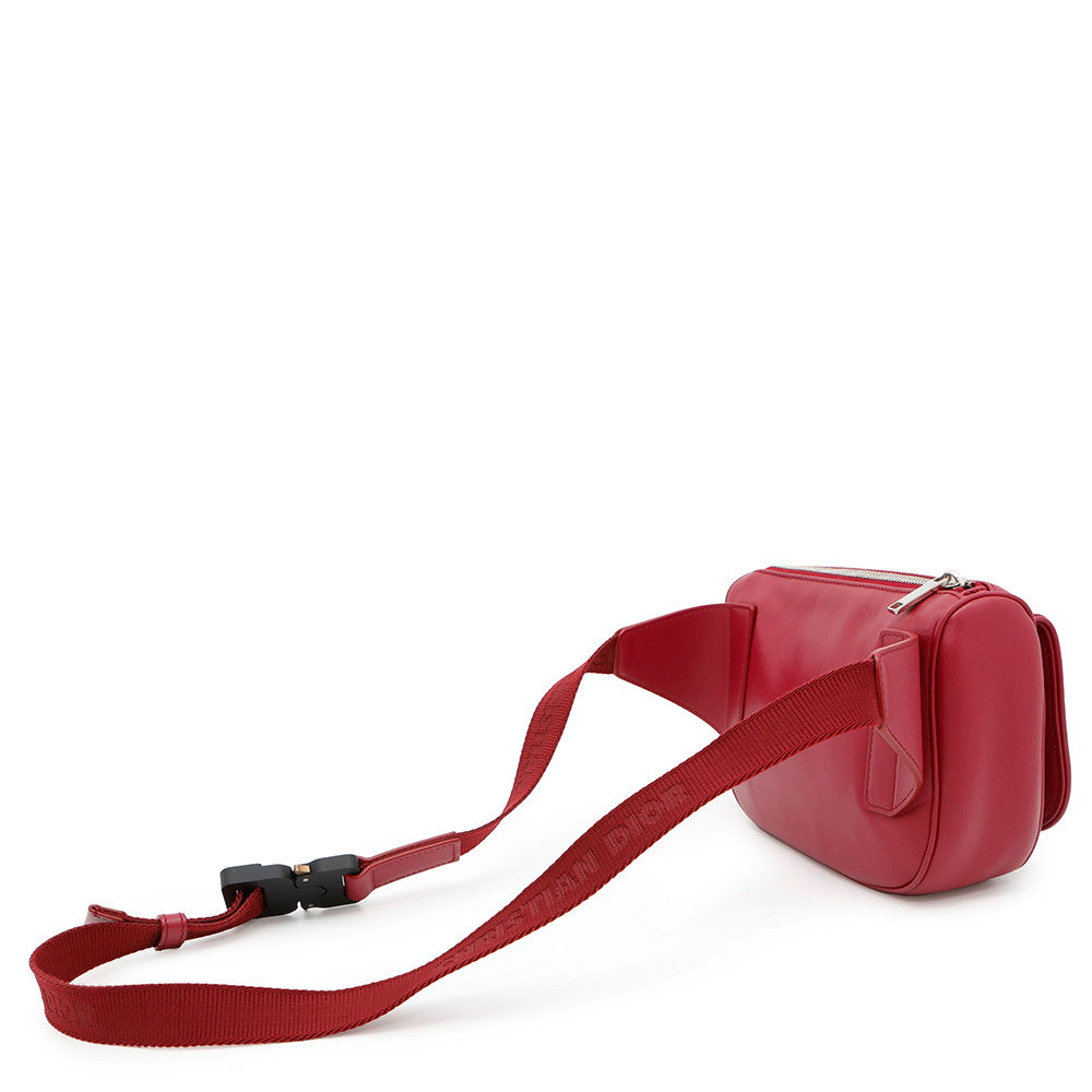 Dior Galaxy Saddle Crossbody Bag Red Leather