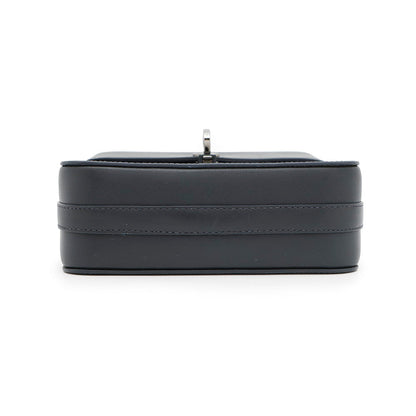 Dior CDMetal Shoulder Bag Navy Leather