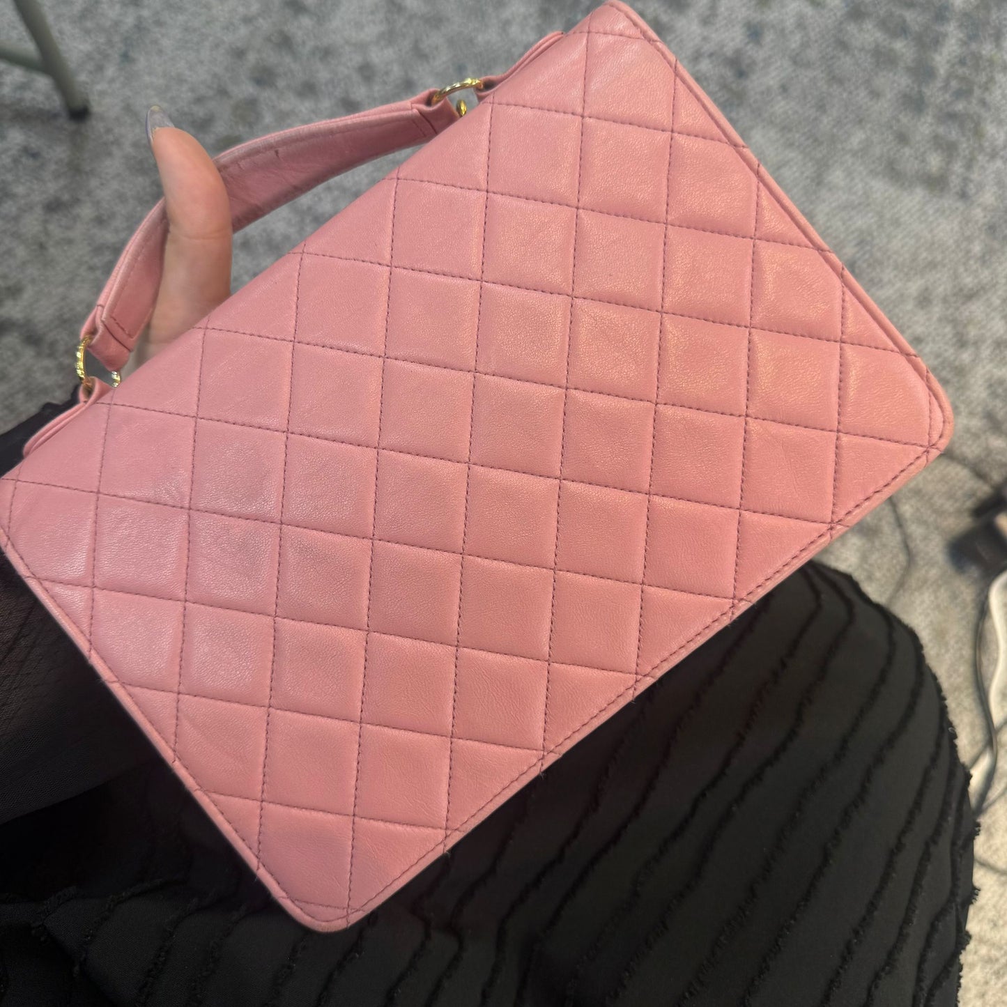 Chanel Pink Cc Double Turn Lock Bag